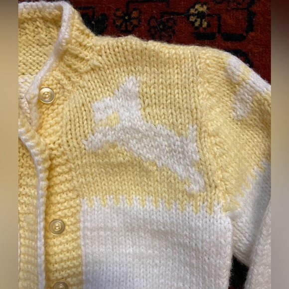 Vintage hand knit dog toddler sweater - Picture 3 of 3